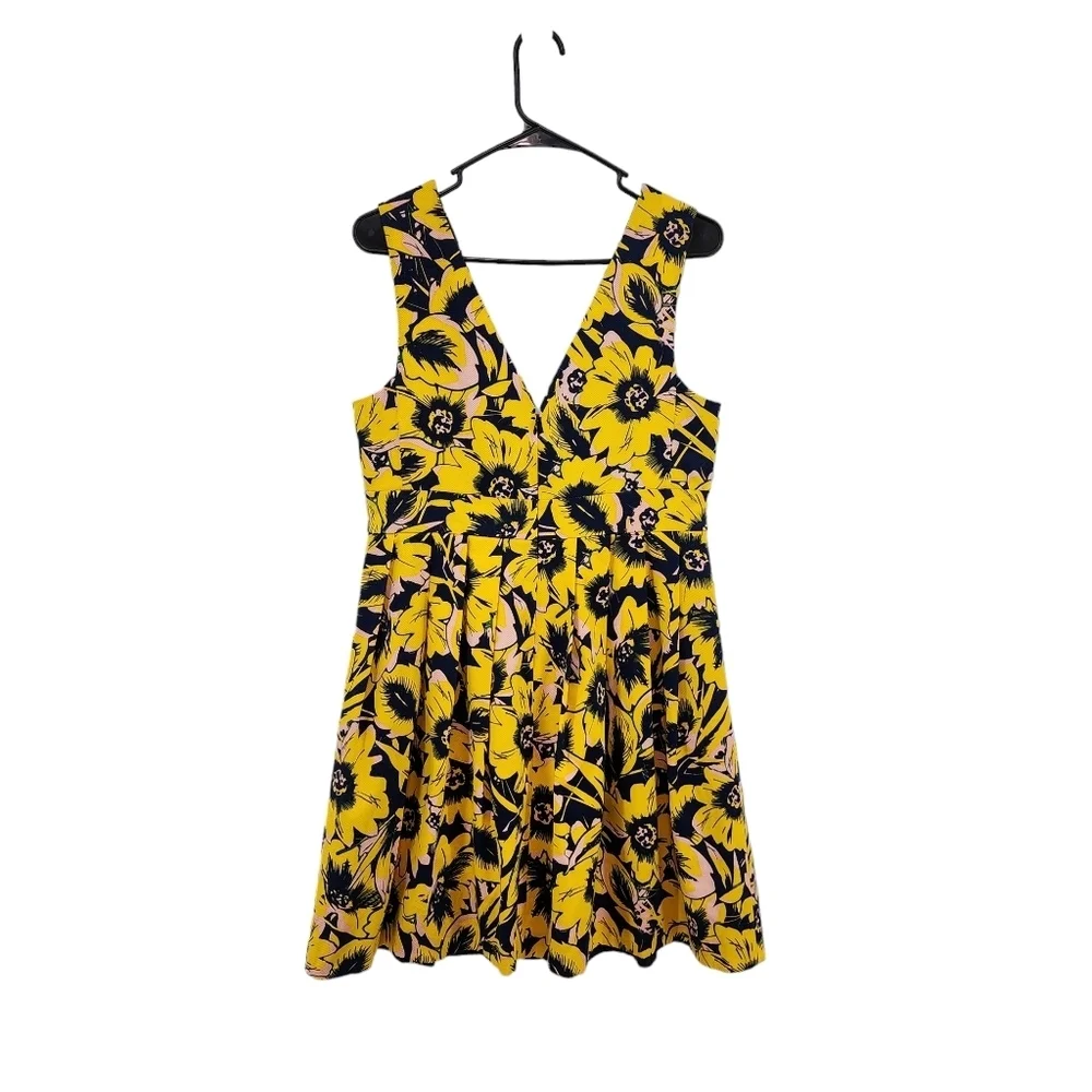 J. Crew Women's Floral Pleated Flared Dress - 10